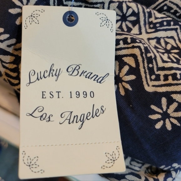 **NWT** Lucky Brand Boho Print Sleeveless Tank/Top/Blouse - Picture 11 of 11